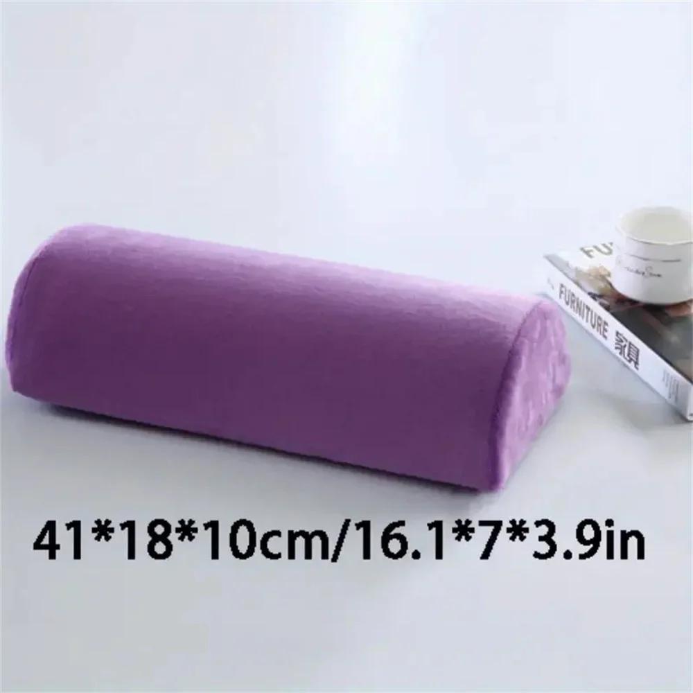 Comfort Bolster Pillow Half Moon Bolster for Legs Back&Head Memory Foam Cotton Cover Lumbar Support Pillow for Semi Roll Pillow