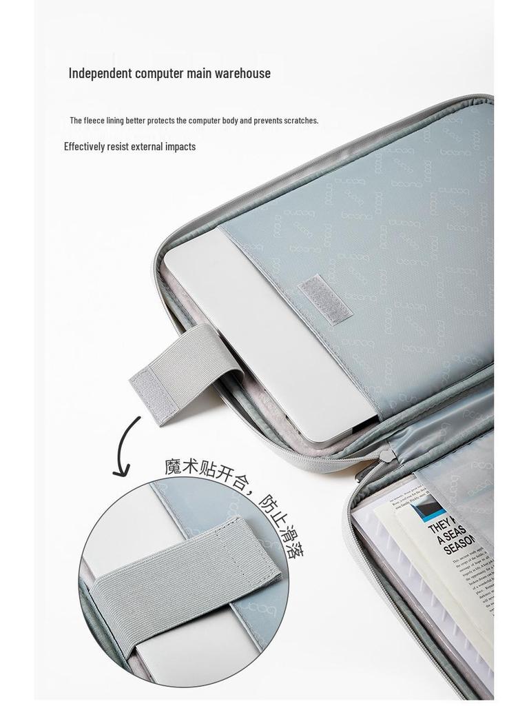 14-Inch Full Open Leather Laptop Sleeve for MacBook, Lenovo, Huawei