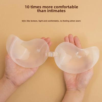 Summer Ultra-Thin Silicone Breast Stickers: Invisible, Lifted, Anti-Sagging Support for Women's Wedding Dresses and Sexy Wear.