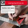 Cape Road 353 Acier Inoxydable Angle Droit 45°/90° Règle de Traçage et de Marquage pour le Travail du Bois