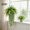 Fiori Decorativi in Plastica 1/3/4 Pezzi Decorazione Floreale Artificiale da Appendere, Felce Finta Resistente ai Raggi UV & Edera Artificiale Floreale Realistica, Piante Finte da Parete