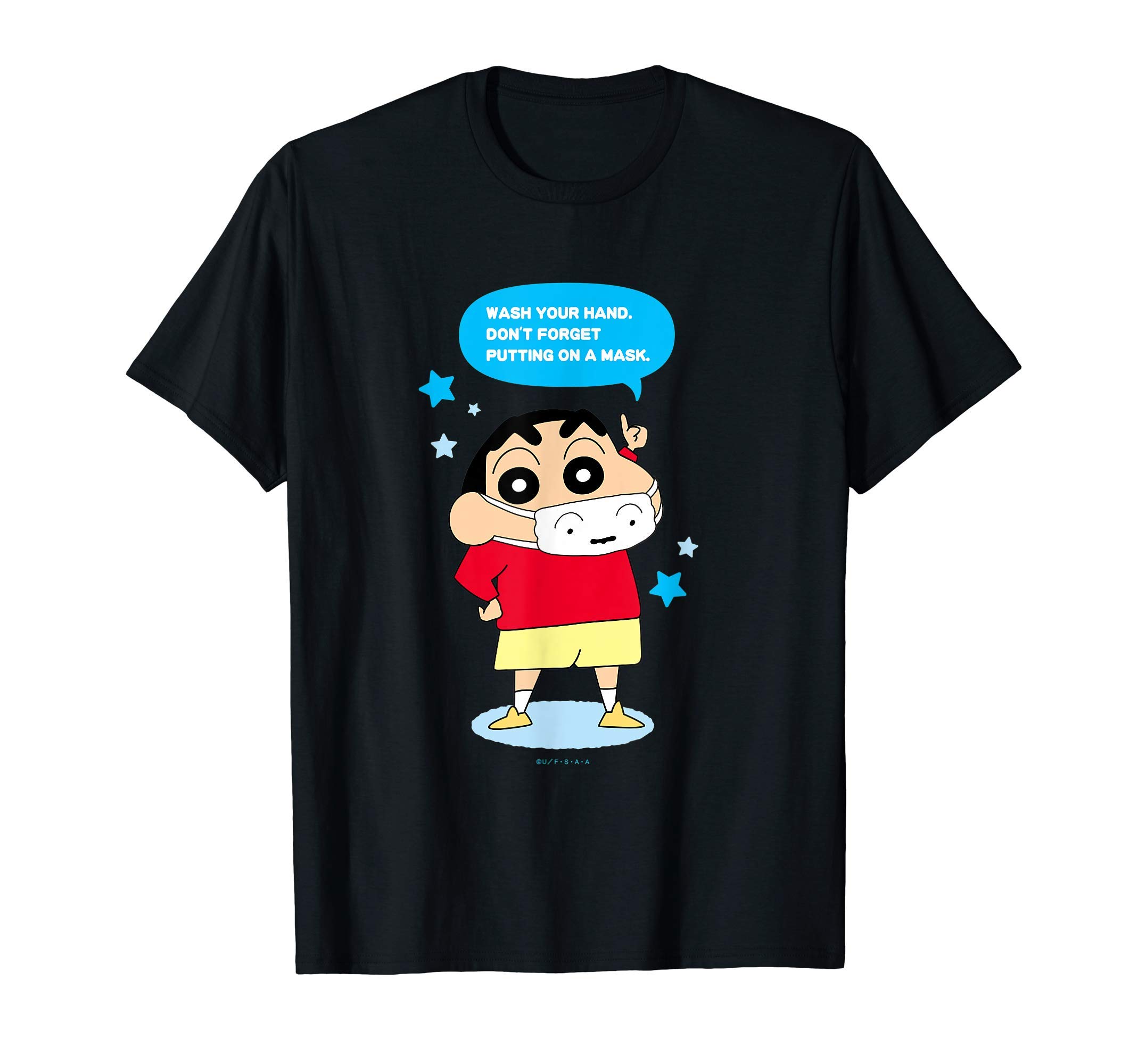 

Crayon Yuraku Super Great Work Shin-chan Ora s (English Ver.) T-shirt чёрный