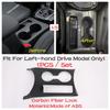 Window Lift / Water Cup Holder / Head Light Lamp / Gear Shift Panel Cover Trim For Kia Seltos - Carbon Fiber Accessories