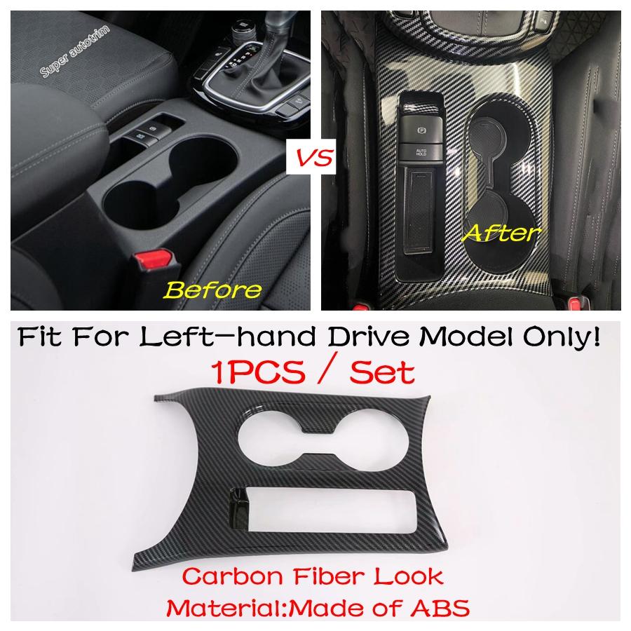 Window Lift / Water Cup Holder / Head Light Lamp / Gear Shift Panel Cover Trim For Kia Seltos - Carbon Fiber Accessories