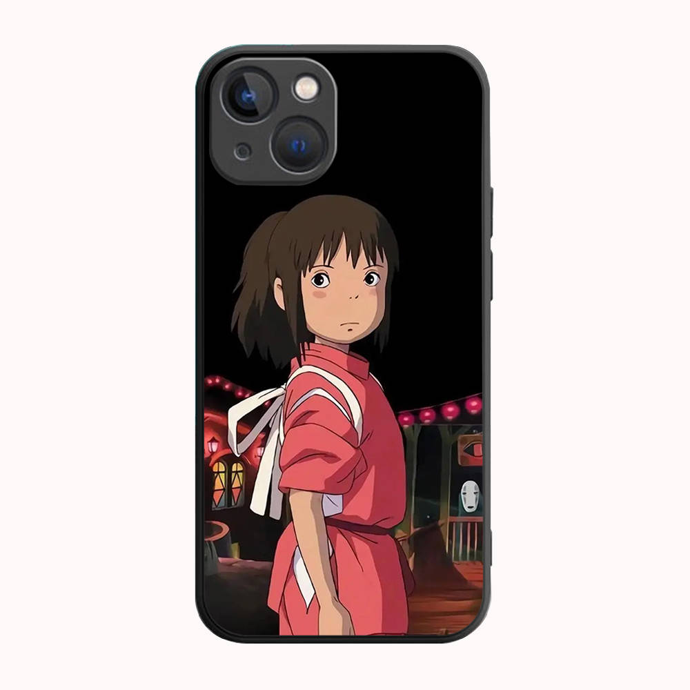 B-8 Spirited Away Black Case for Samsung S24 S23 S22 S21 S20 FE S10 Lite Ultra S7 S8 S9 Plus A05S A11 A12 A13 A15 A22 A24 A25 A32 A52 A71 5G