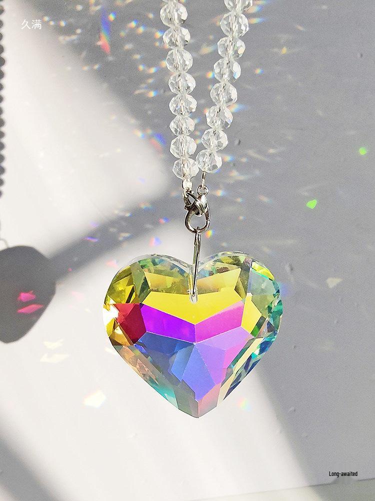 Heart Crystal Sun Catcher: Rainbow Prism Light & Shadow Hanging Ornament - Creative Toy Gift for Kids