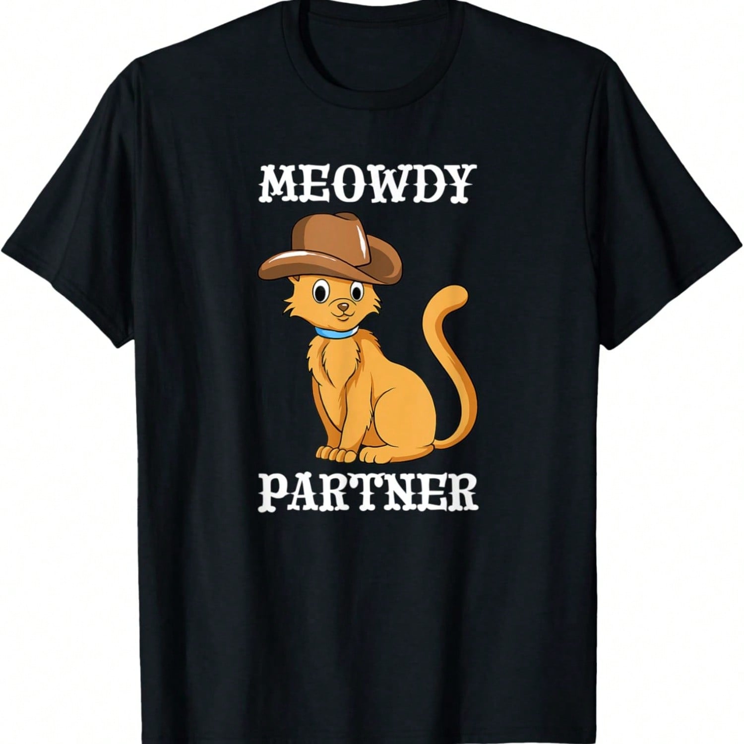 Funny Meowdy Partner Cow Cat Meow Howdy Mashup Cat Meme T-Shirt S разноцветный