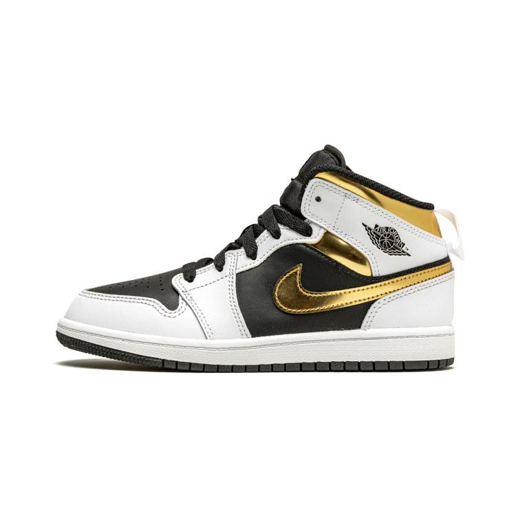 

new Jordan 1 Mid PS White Gold 35