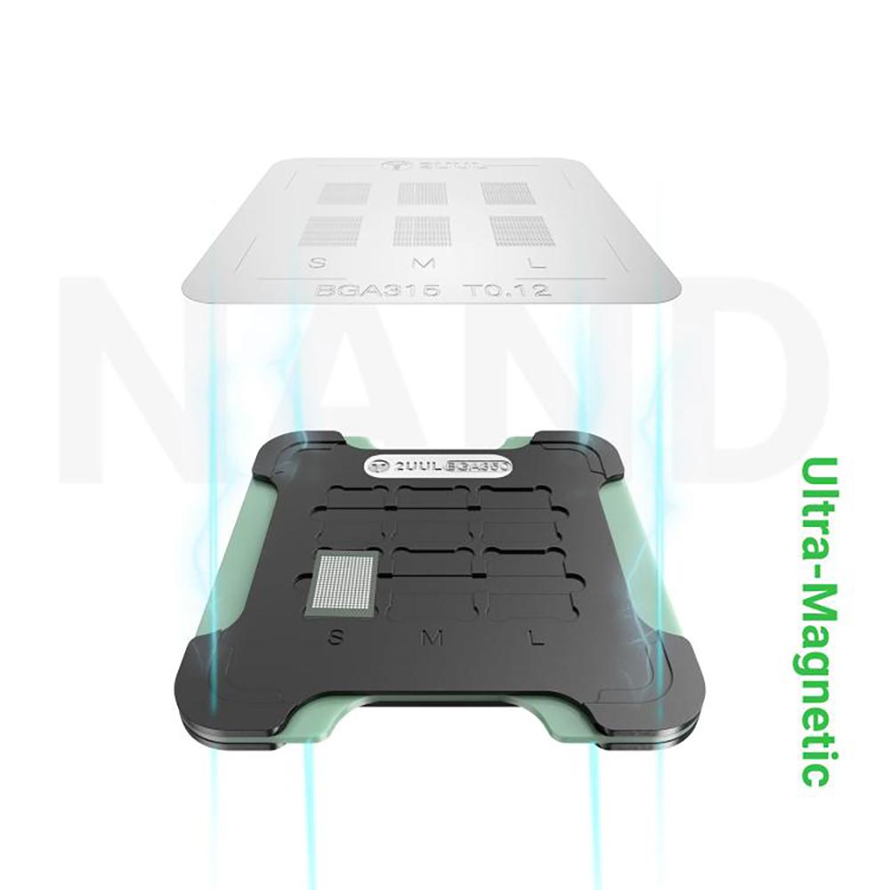 2UUL BH16 NAND Reballing Station Magnetic Double-Sided Soldering Platform Kit for Smartphone/Tablet Repair