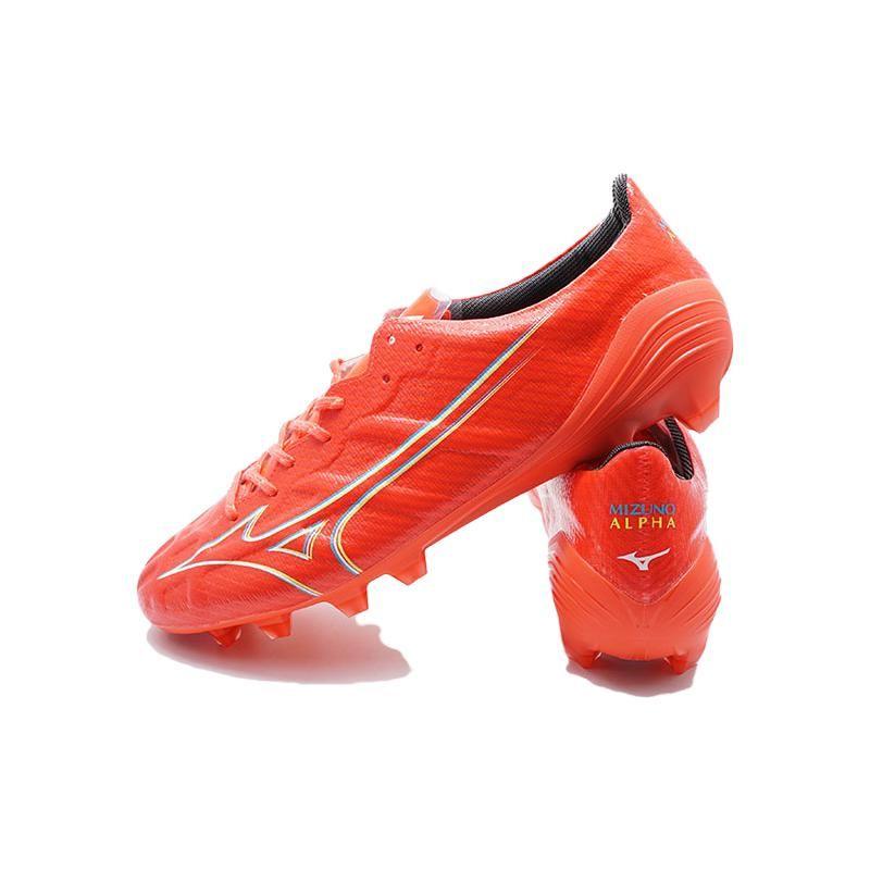Mizuno Alpha Artificial Turf Non-Slip Durable Soccer Shoes Men Soccer Shoes Red P1GA236264