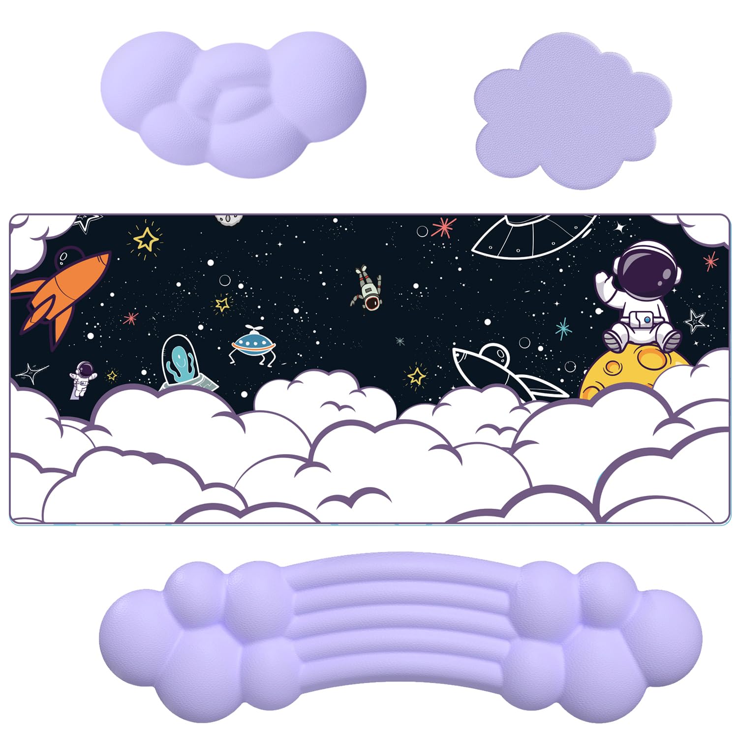 

MAMBASNAKE Набор 4 в 1: подставка для запястья клавиатуры и подставка для запястья мыши, компьютерная подушка, подставка для рук, запястье, пена с эффектом памяти, ПУ, уменьшает мягкую память для дома с