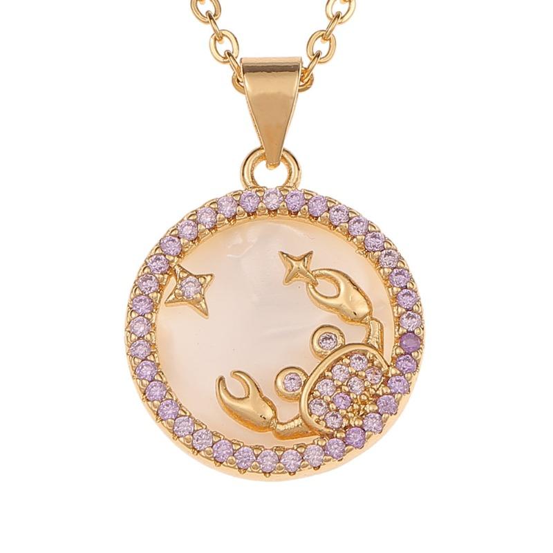 12 constellation fritillary jewelry pendant niche style creative twelve constellation necklace