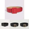 Faux Leather Wide Waist Belt With Pin Buckle For Fashion Accessories