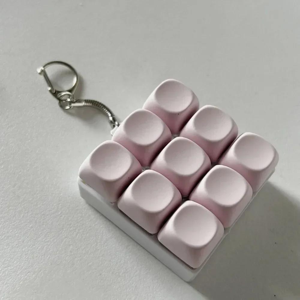 Keyboard Key Fidget Reliver Stress Toys Colorful Keychain Keycap Antistress Toys Adult Children Finger Button Toy Kids Game Gift
