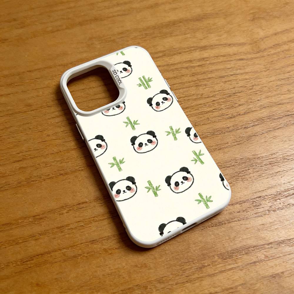 Cute Giant Panda  Phone Case for iPhone 17 16 Pro Max Air 15 14 Plus 12 11 Soft Shockproof Cover