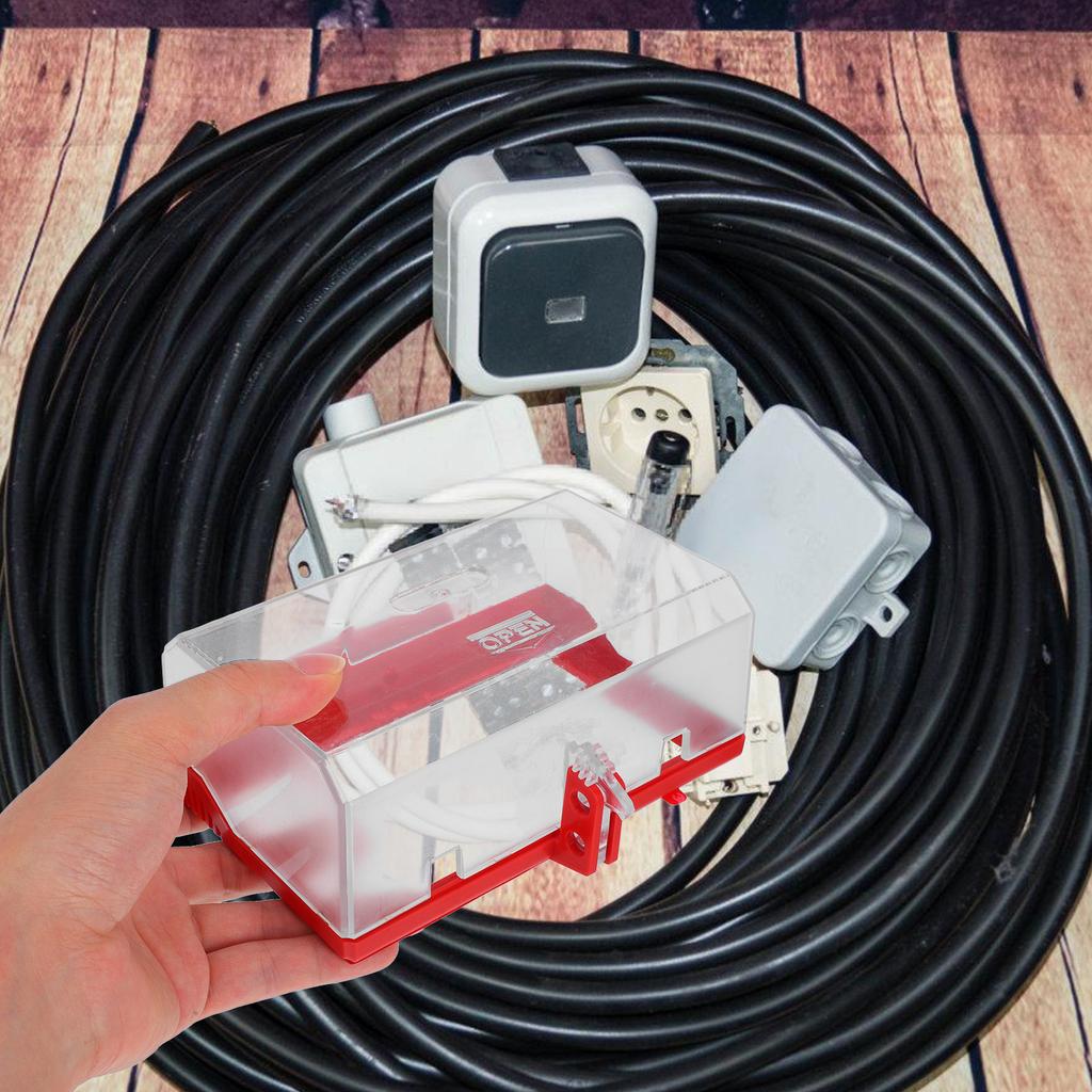 Oversize Push Button Transparent Emergency Stop Switch Cover For Electrical Equipment Safety, Quick Power Cutoff,