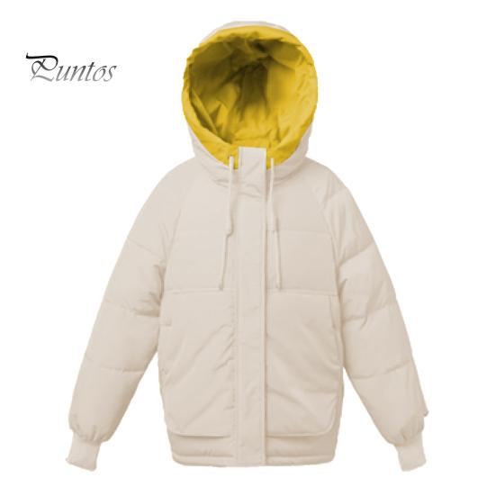 Dámský bavlněný kabát s vycpávkou, kapucí, šňůrkou na stažení, dlouhý rukáv, jednobarevný kabátek kabátek s velkými kapsami, volný střih na zip, prošívané oblečení