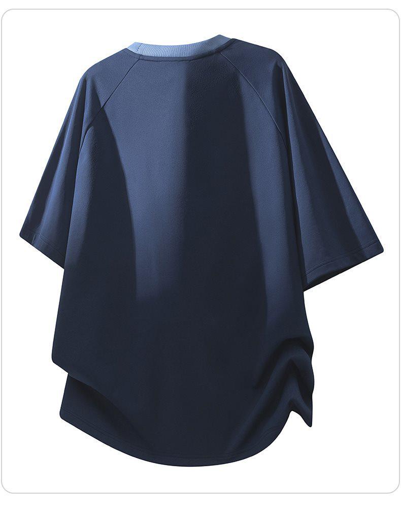 Men's Trendy Color Block Patchwork Loose T-Shirt