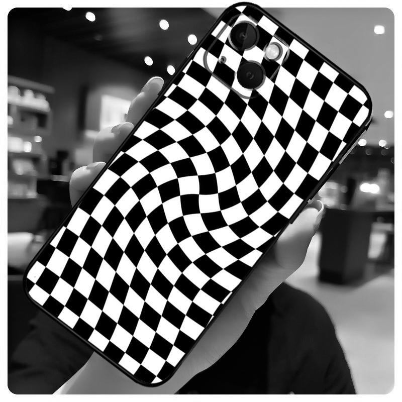 Check Orange Green Moss Twist Phone Case For Apple iPhone 17 Pro Max 17 Air 17Pro Silicone Soft Bumper Cover