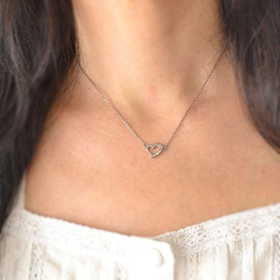 Phiten Fefe Titan Damen Halskette Phiten Herz Anhänger 37 Diamanten besetzt und Kotobuki Jewelry Polierung [Fefe] fe-fe Damen [Set] 2-teilig (Halskette