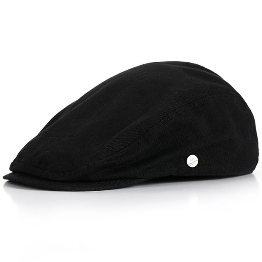 

HT4156 Beret New Spring Summer Cap Hats for Men Women Adjustable Flat Beret Cap Male Female Artist Painter Beret Hat 54-59cm Adjustable чорний