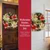 Pendant With Flower Christmas Wreath Home Decor 30CM Christmas Decoration Red Artificial Door Hanging Rattan Winter