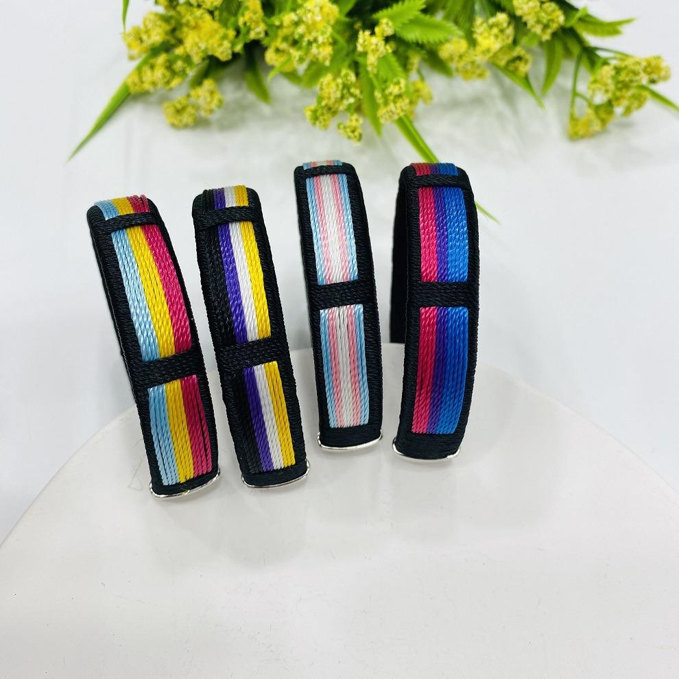 Rainbow Love Thread Bracelet - Woven Friendship Gift for Couples