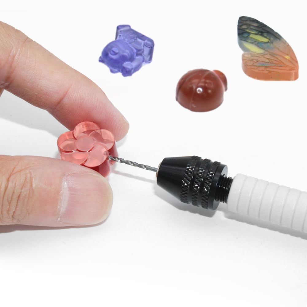 AIFUDA Ruční vrtačka pro šperky AIFUDA Ruční pinová mikro spirálová sada vrtáků pro rotační nástroj pro a jiné hobby vrtačky na výrobu, svěrák, (0,8 mm-3,0 mm) Pryskyřice,