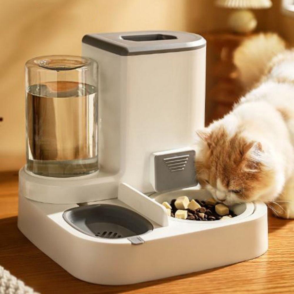 With Water Fountain Automatic Feeder Food Grade Large Capacity Dog Cat Food Bowl 9 Styles Universal