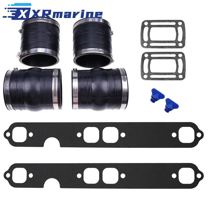 

Exhaust Bellows Kit For OMC MODEL 5.0L 5.7L -GM 305 350 CID V8 S.B. (1989 & UP) 3852696 3852468 чорний