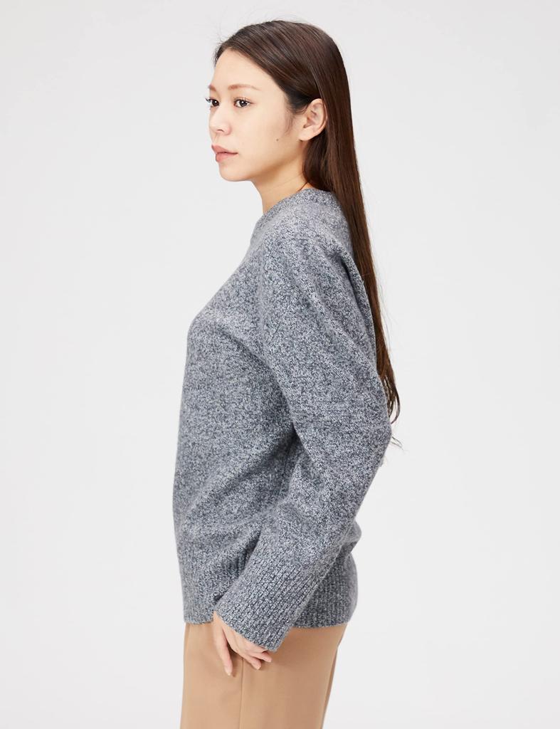 Mira Owen Wool Cashmere Raglan Crew Knit Pullover 09WNT224281 MIX 0 Women's