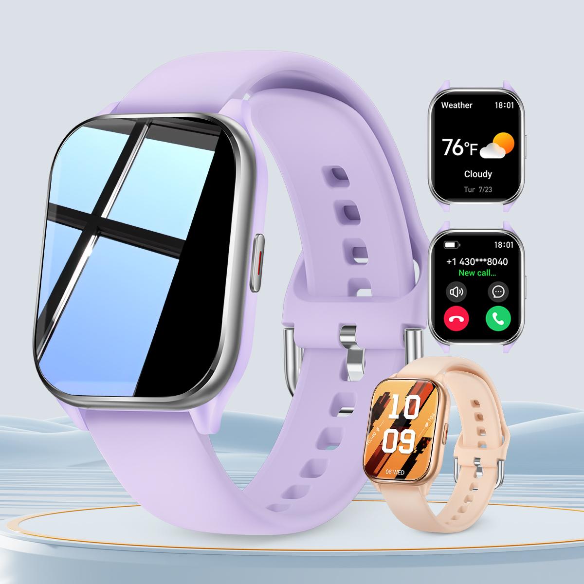 

Смарт-часы с Bluetooth для звонков, женские часы с индивидуальным циферблатом, мужские спортивные фитнес-трекеры, умные часы с пульсометром для Android IOS