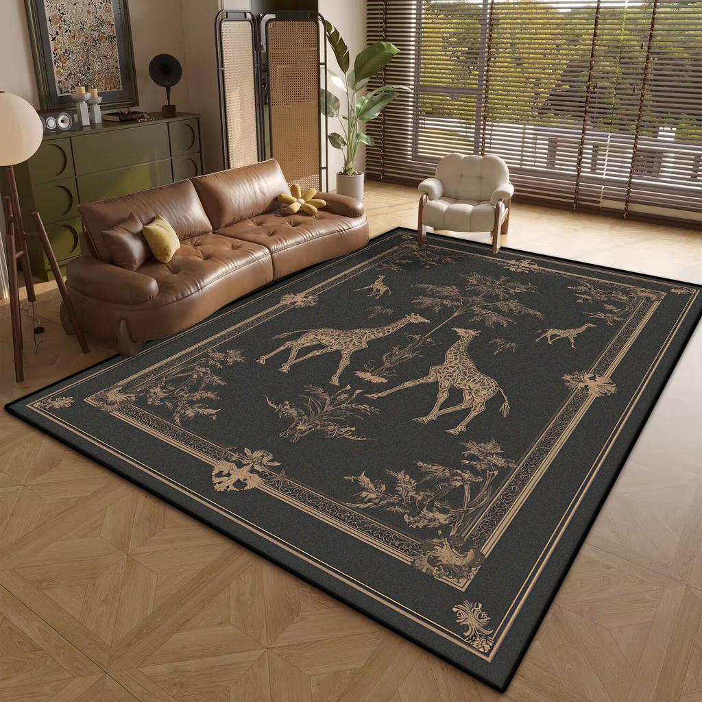 Classical style Animal Pattern Carpet for Living Room Easy Clean Antiskid Coffee Tables Mat Dining Room Decoration Home Carpet