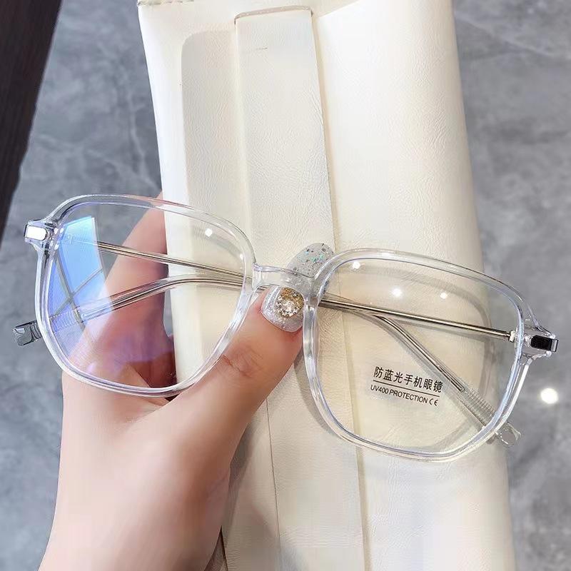 Anti-blue light anti-radiation myopia glasses frame female tide Internet celebrity eye protection no degree flat glasses male
