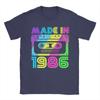 Made In 1986 Cassette Birthday 80s T Shirts Mens  Pure Cotton Cool TShirt Round Neck  Tee Shirt Short Sleeve Clothes Summer
