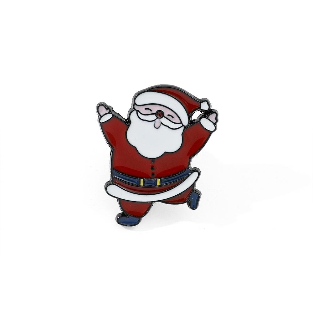 Alloy Material Christmas Brooch Cartoon Character Design Drip Oil Craft Xz3102-1 Xz3102-2 Xz3102-3 Xz3102-4 Xz3102-5 Xz3102-6
