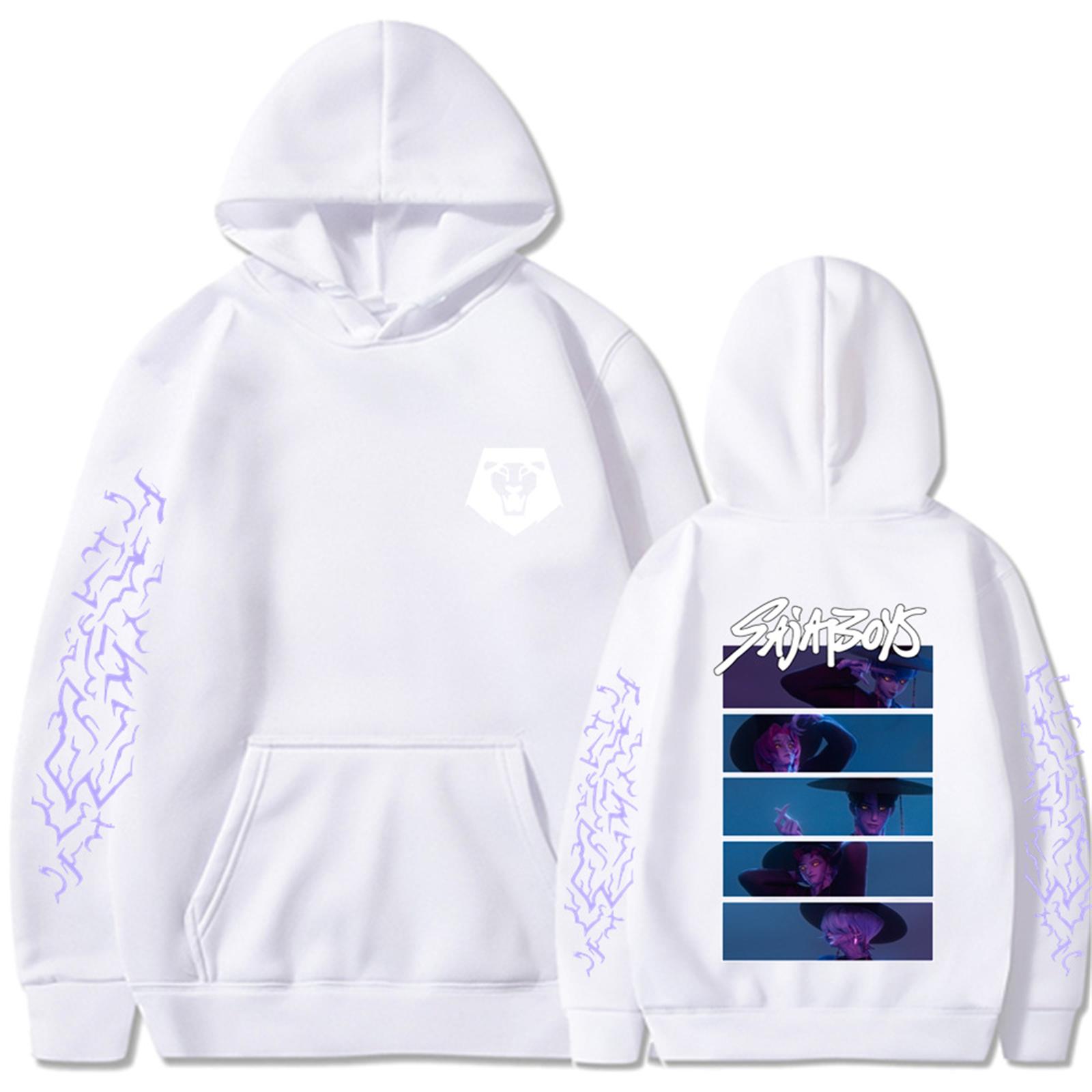 

Унисекс модный повседневный свободный плюшевый пуловер с длинными рукавами и круглым вырезом с капюшоном из веревки XL белый