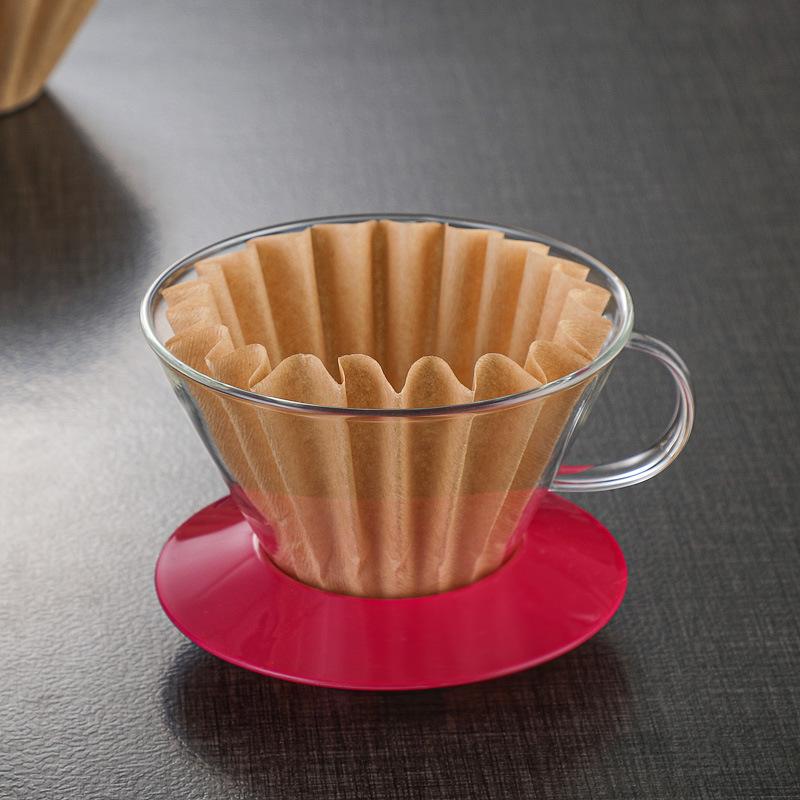 50pcs Pour Over Coffee Filter Papers 50 Sheets; Fits B75 Coffee Dripper & 1-2 Cups Wave Dripper Coffee Filter Papers