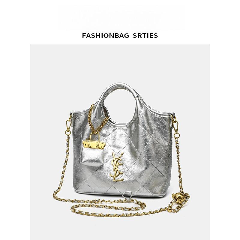 

Handbag women s new black soft leather big-name diamond liner vegetable basket chain single shoulder messenger bag