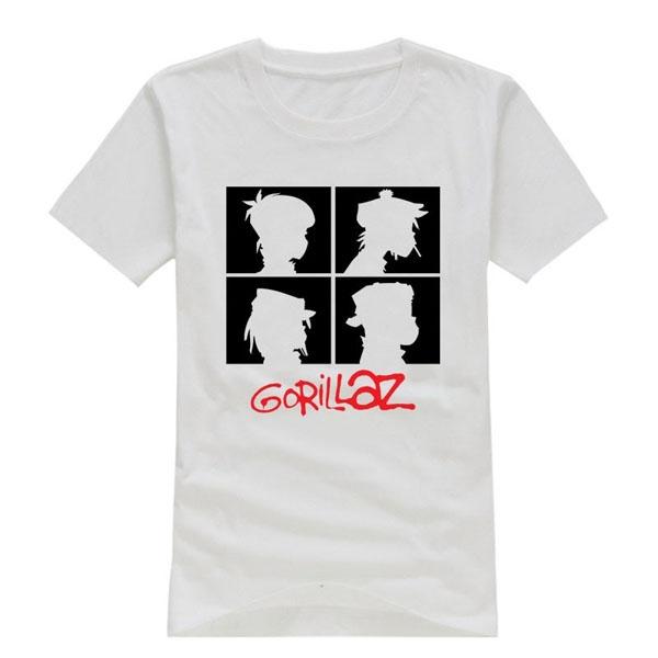 

Male Rock Band ChakaKhan Noodle Murdoc Russel Short Sleeve Gorillaz Men T Shirts Ringer Fashion Streetwear tshirt Clothes S
