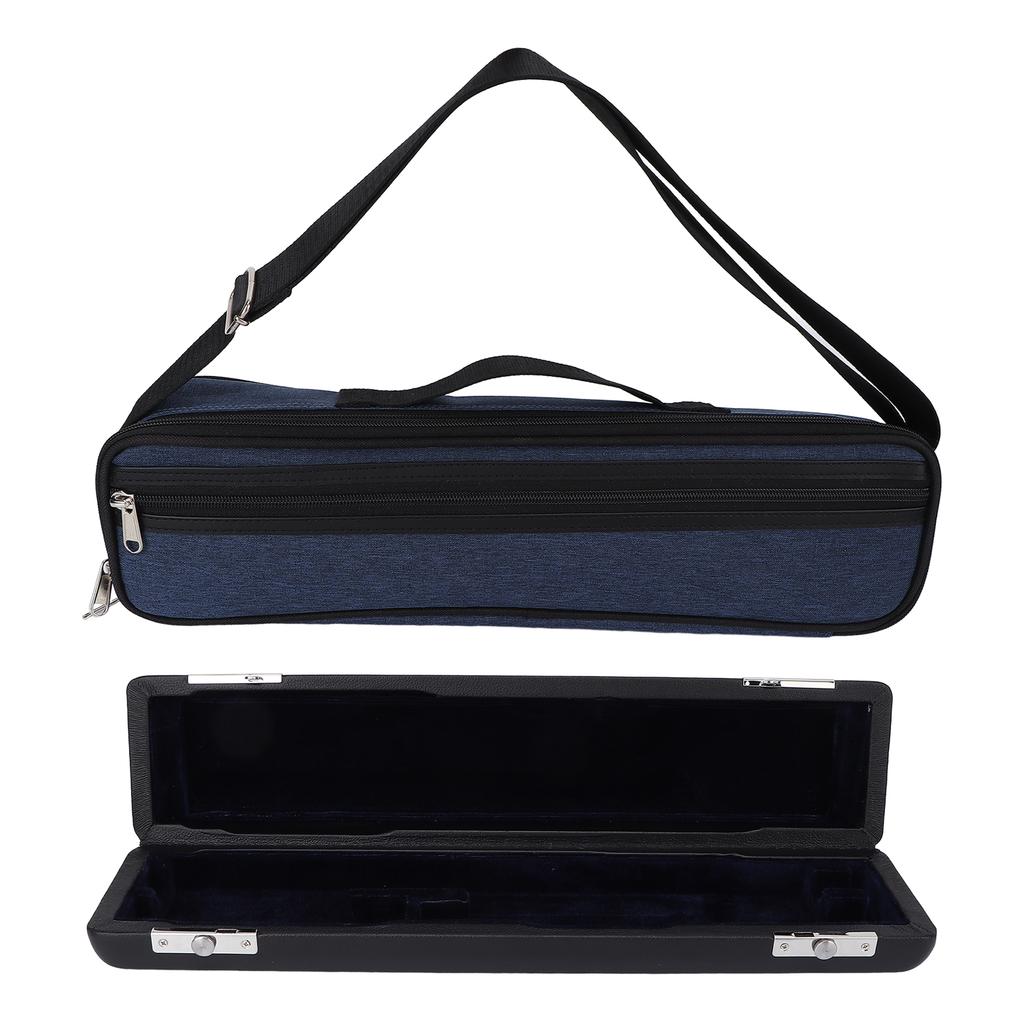 Flute Case Bag Portable 17 Hole Box Set Flannel Padding PU Leather Oxford Cloth Accessories