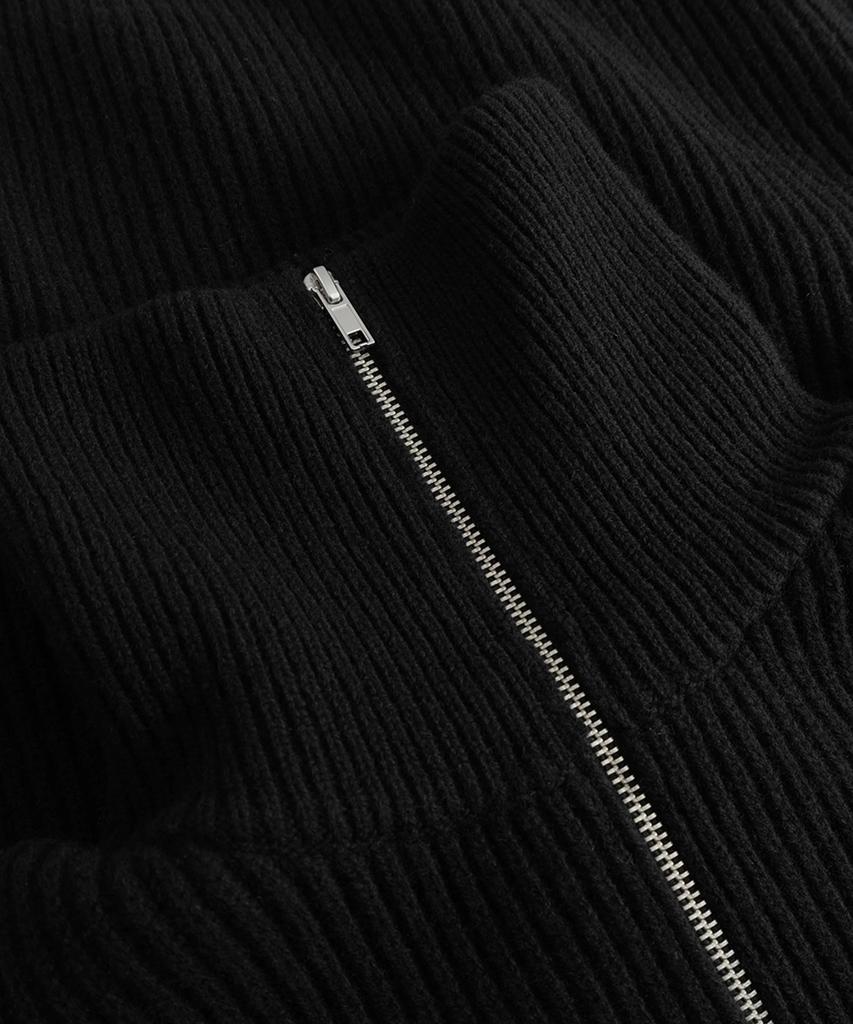 66Noseu Bonar Straetti Zip-Up Sweater Black N900