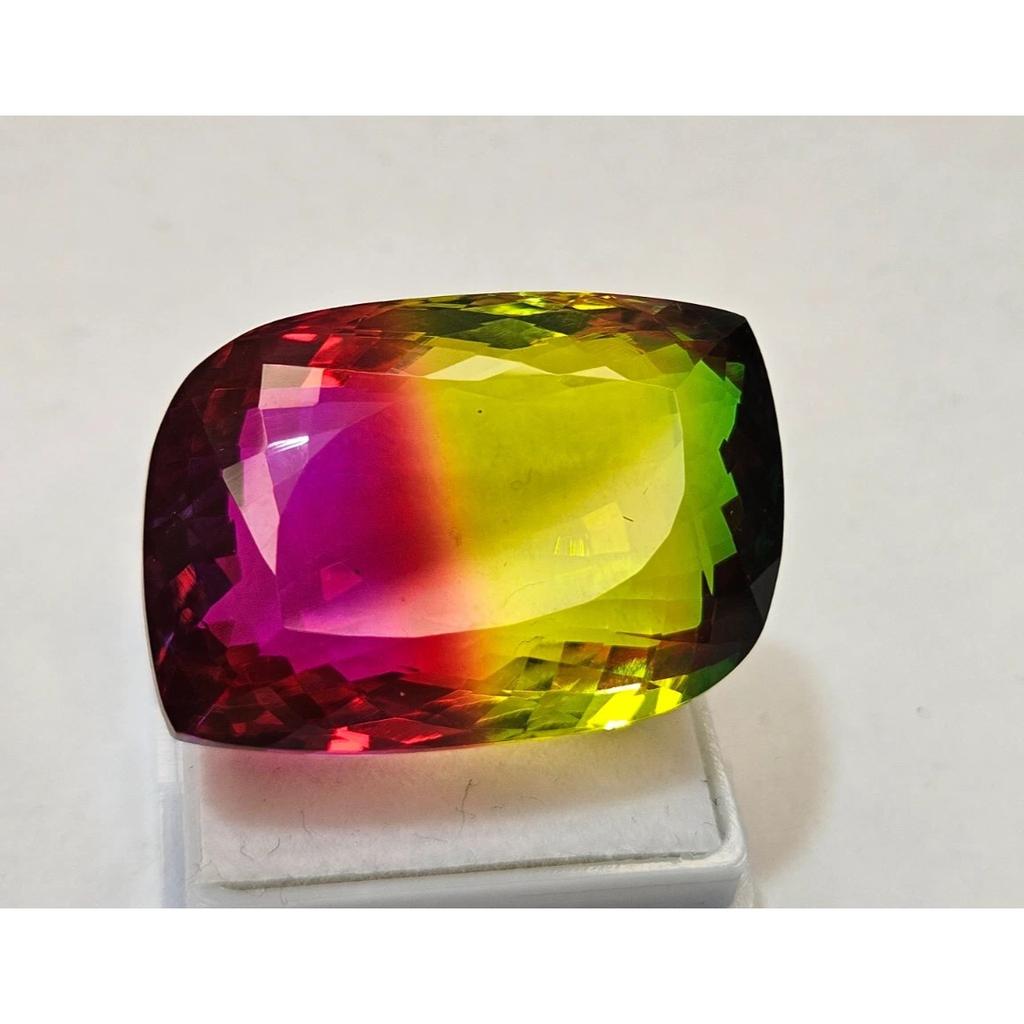 Fabulous Tourmaline Bi-Color Natural Fancy Cut 80+ Ct Certified Loose Gemstone