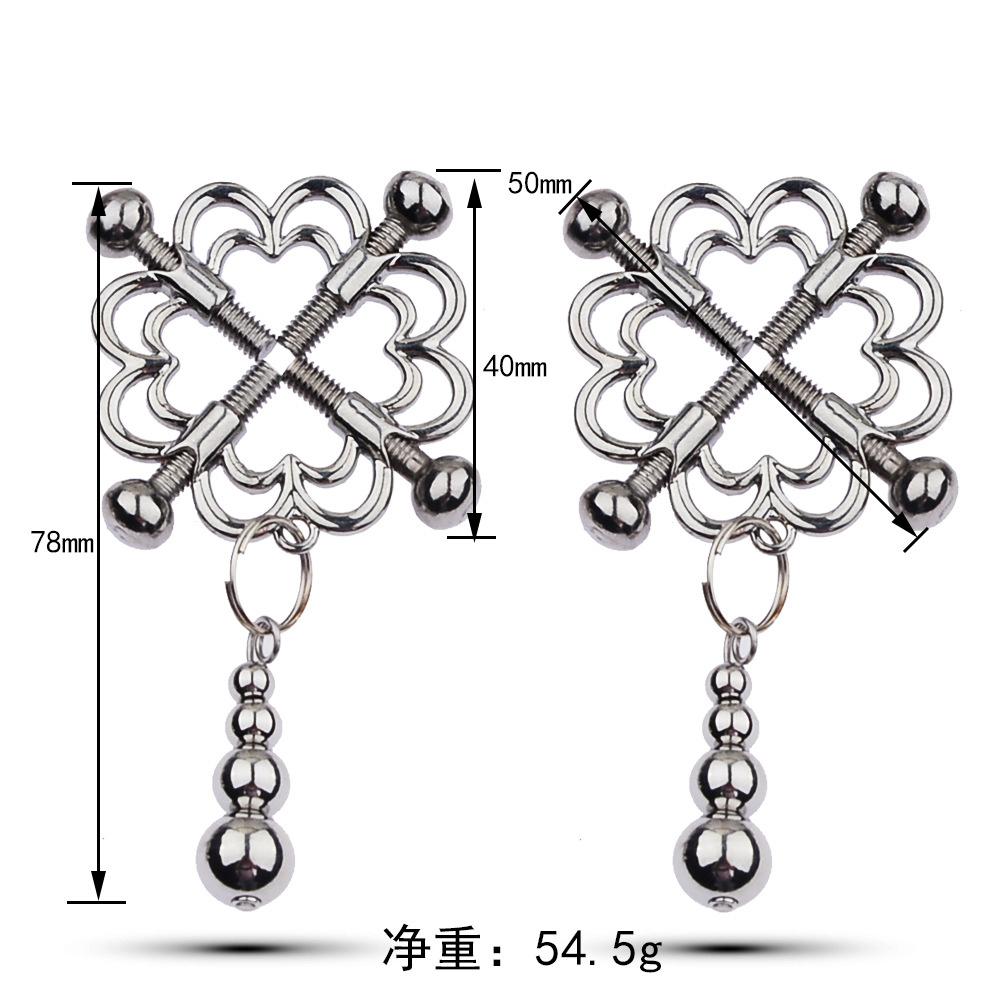 BDSM Bondage Nipple Clamp Sex Breast Clamp Clips Metal Nipple Shaking Clamps Breast Clip Sex Slaves Breast-Enhancing