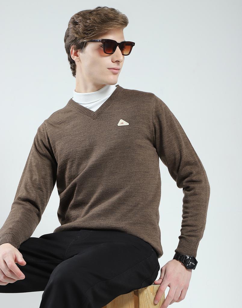 MONTE CARLO Men's V Neck Full Sleeves Pullover