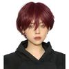 UncleHu Short Full Wig for Everyday Small Net and Comb Included Men's Wig, Crossdressing, Handsome, Cosplay, Wear, Students, Natural-Looking, Face,