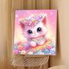 CHENISTORY Diamond Painting 5D DIY Cat Diamond Embroidery Full Drill Round Animal Mosaic Picture Rhinestones Wall Art Decortion