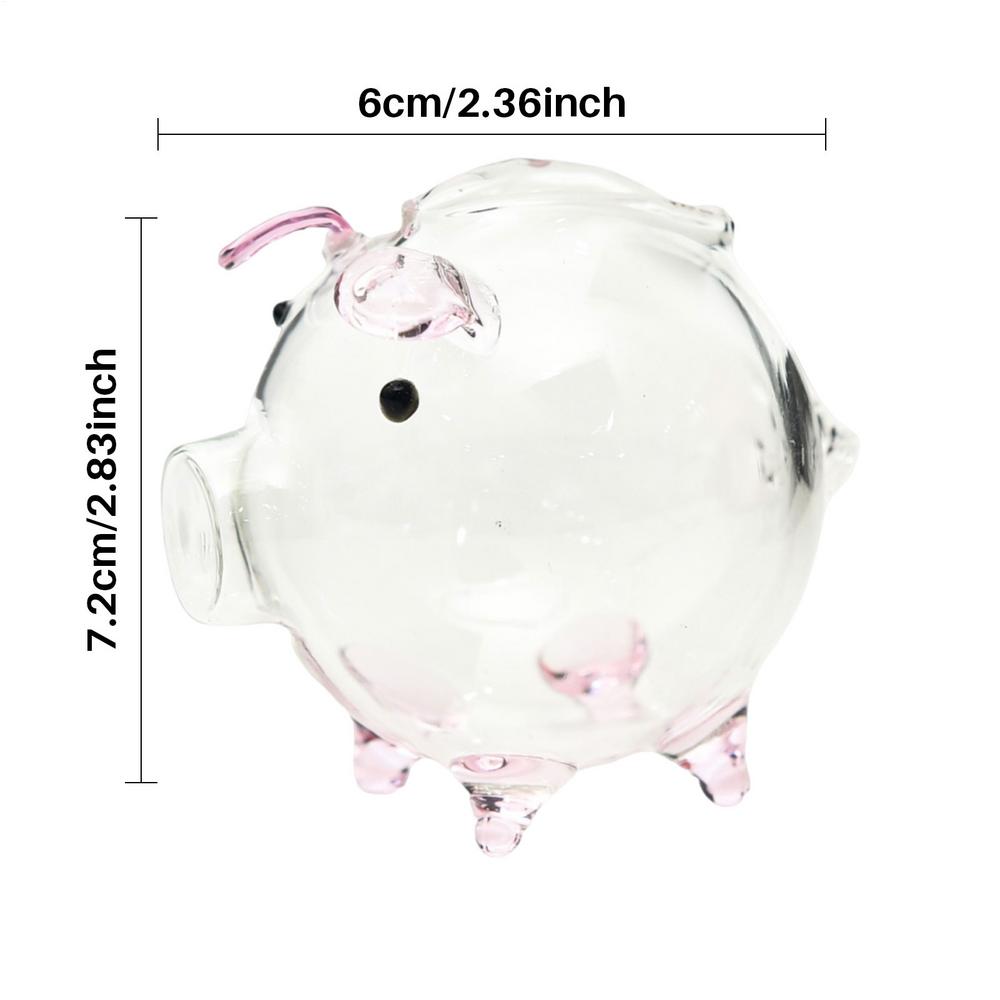 

Clear Piggy Bank Glass Animal Pig Money Bank Coin Box Money Saving Jar Cash Bills Glass Jar Change Box for Kids Adults tirelire