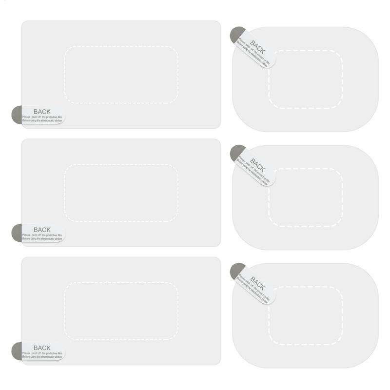 Windshield Sticker Protector Windshield Sticker Applicator 6pcs Electrostatic Stickers For Dash Cam Transparent Windshield Film