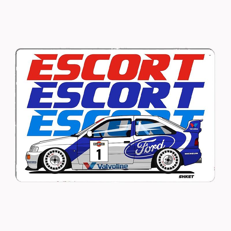 FD ESCORT RS COSWORTH RALLY CAR Classic Car Vintage Metal Poster Sign Club Custom Indoor Wall Tin Sign Room Decor Home Decor